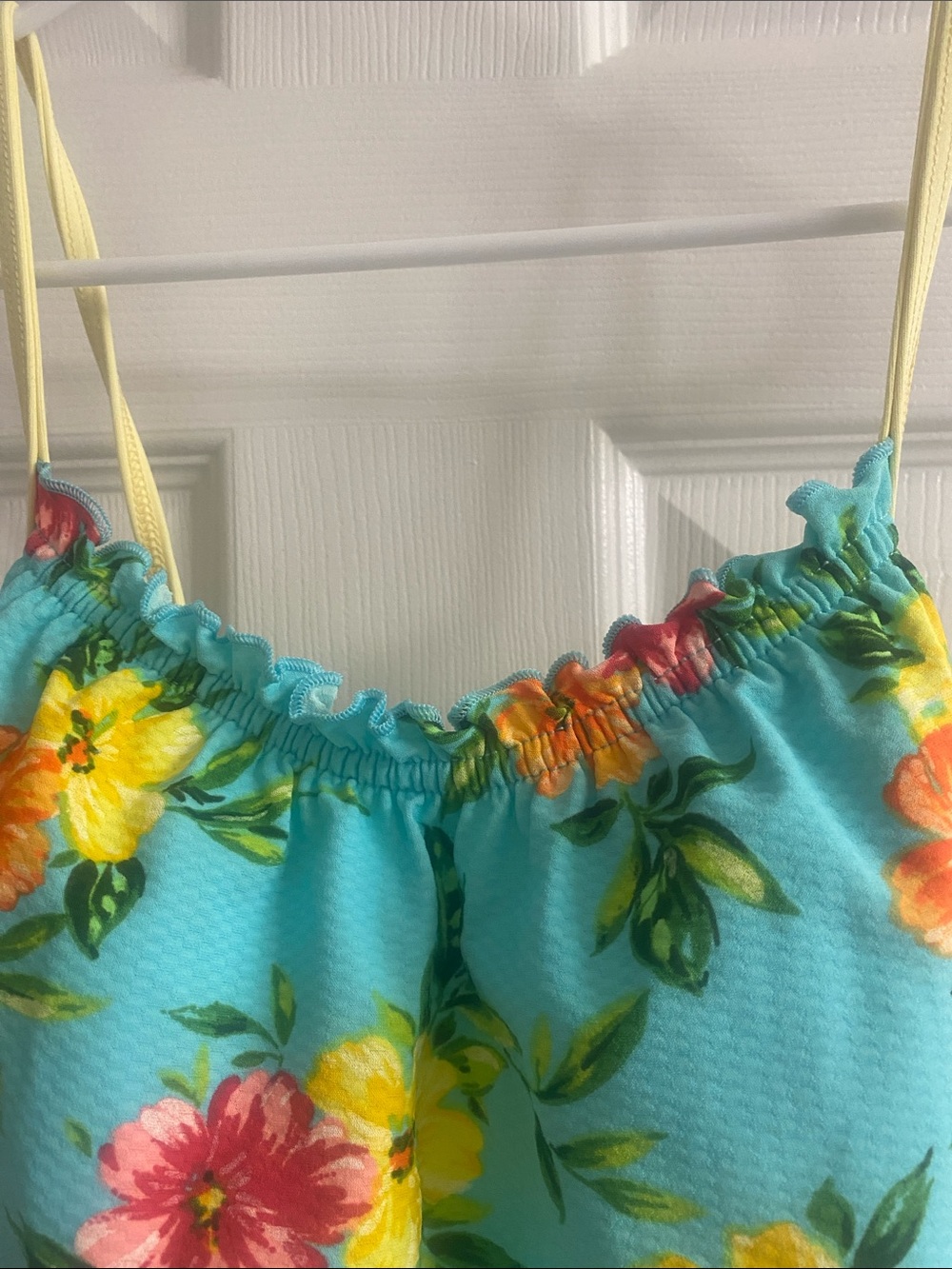 Women's Floral One-Piece Swimsuit - Aqua Floral